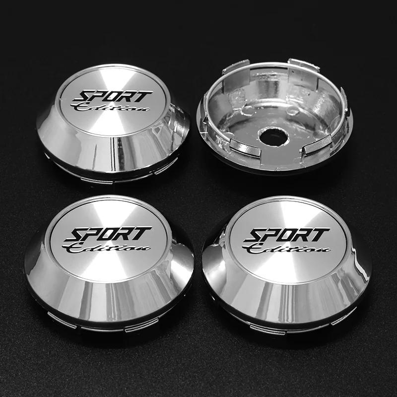 4pcs 68mm SPORT Edition Logo Car Emblem Badge Car Wheel Center Caps Auto Wheel Rim Hub Cap Cover