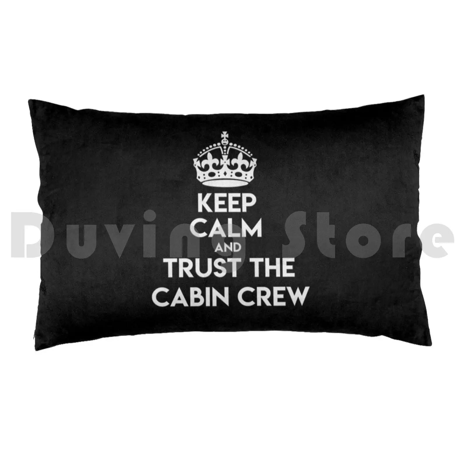 Keep Calm & Trust The Cabin Crew Pillow Case DIY 50*70 Cabin Crew Aviation Pilot Captain Plane Airplane Fly Flying Cockpit