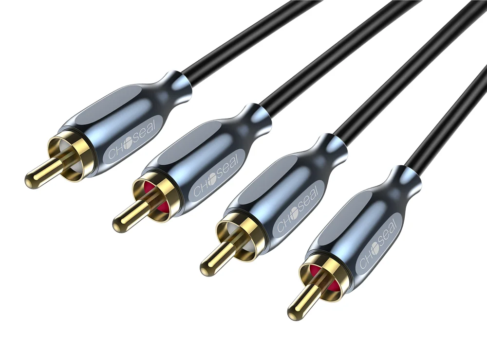 Choseal RCA Kabel 3,5mm AUX RCA Adapter Kabel, dual Geschirmt Gold-Überzogene Schritt Unten Design Y Splitter Stereo Audio Kabel