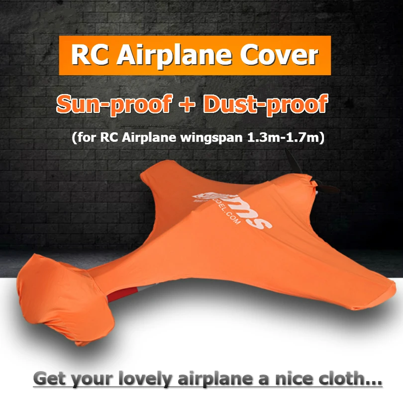 FMSRC Designed RC Airplane Model Plane Aircraft Protective Cover Cloth Sunshine Shield Orange Dustproof Sun-proof