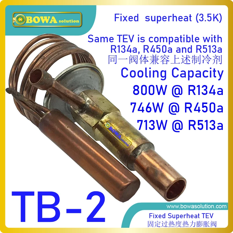 800W R134a TEV(TXV) ใช้สารทำความเย็นFlow Control & ทำงานที่ที่แตกต่างกันความดันทำให้จากที่แตกต่างกันอุณหภูมิ