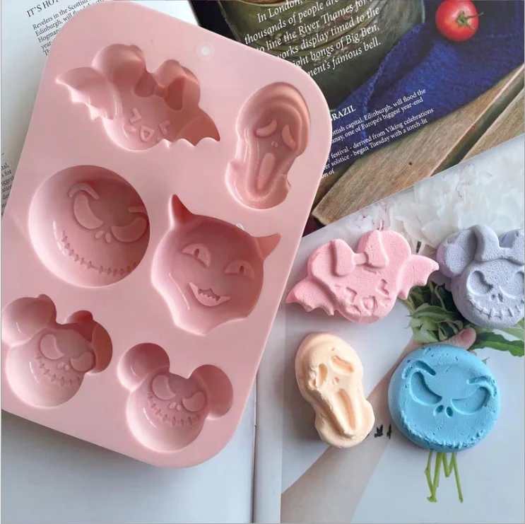 Halloween Silicone Mold Kitchen Baking DIY Cake Dessert Decoration Pudding Dessert Chocolate Mold Halloween Ghost Silicone Mold