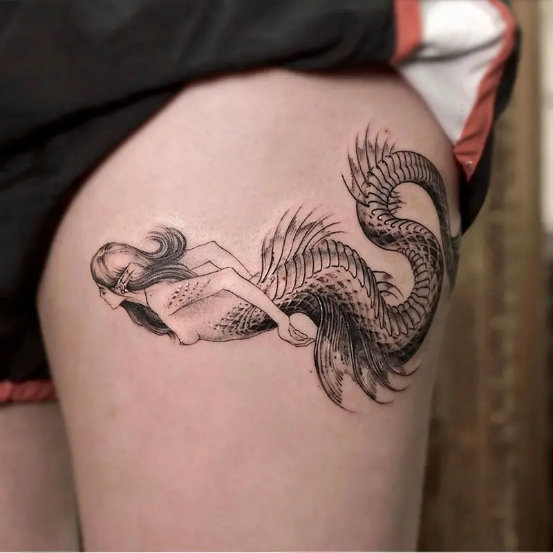 Anime Tattoo Sticker Waterproof for Men Women Body Art Personality Cool Butterfly Fake Tattoo Arm Thigh Pattern Temporary Tattoo