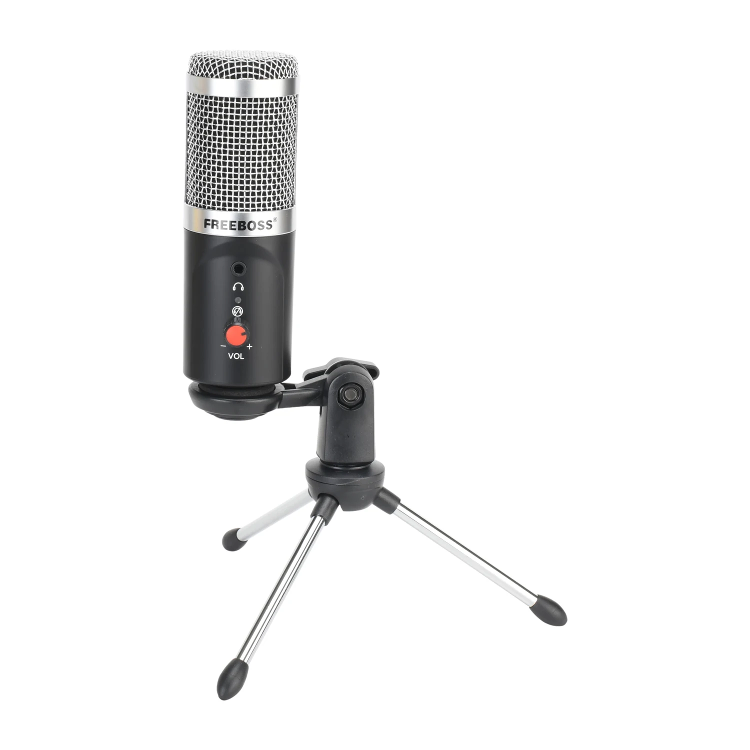 FREEBOSS FB-W03 192KHz 16 bit Sampling-frequenz Nieren Kapsel Geräuscharm Aufnahme Chat USB Computer Kondensator Mikrofon