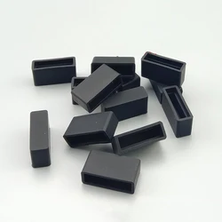 Black Square Silicone Rubber End Caps Rectangular Silicone Rubber Protect Caps Double-row In-line Soft Sheath