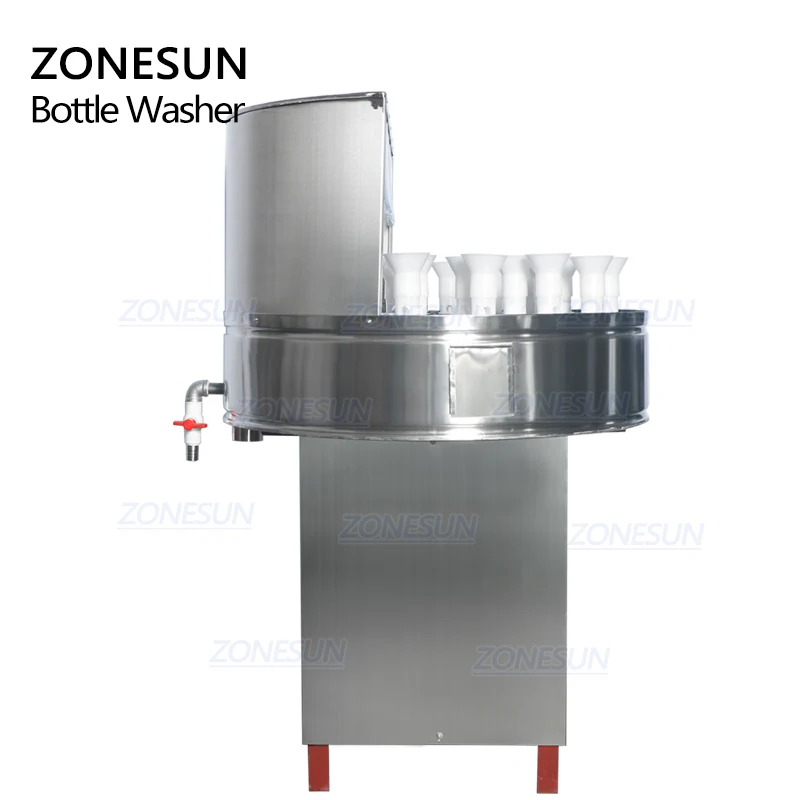 ZONESUN ZS-WB32 غسالات ملابس أوتوماتيك قابل للتعديل الخارجية زجاجة التنظيف شبه التلقائي زجاجات عصير الحليب النبيذ آلة الشطف