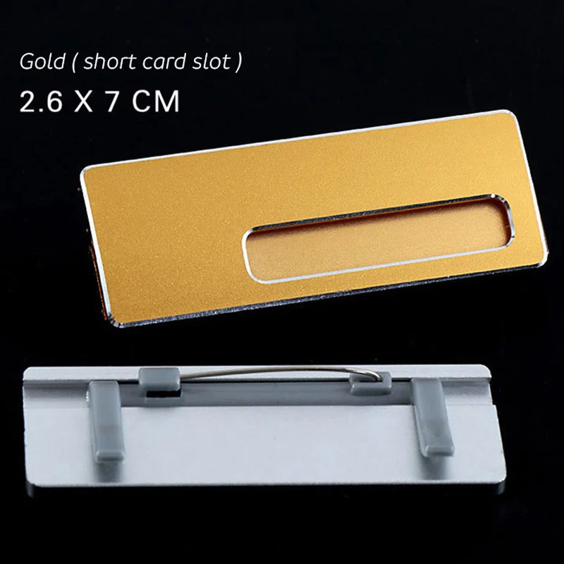 Blank Aluminum Alloy Pin Brooch Laser UV Employee Badge Plug-In Work Number Tag Metal Replaceable Name Badge For Clothes