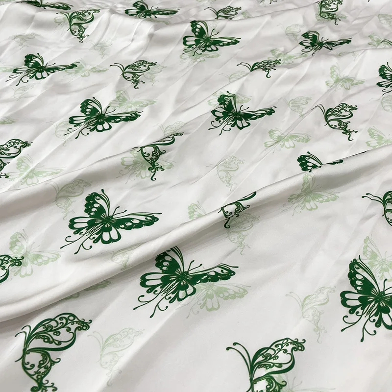 

Butterfly Printed 100% Polyester Satin Fabric Soft Clothing Shirt Pajamas White Plain Fabrics Cloth Per Meter Alibaba Express