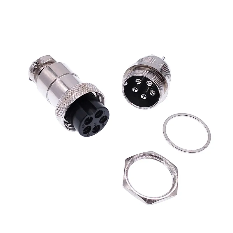 5 Paia Connettori Aviazione GX16 A 7 Pin Maschio/femmina – Diametro 16 Mm, Per Segnale E Alimentazione