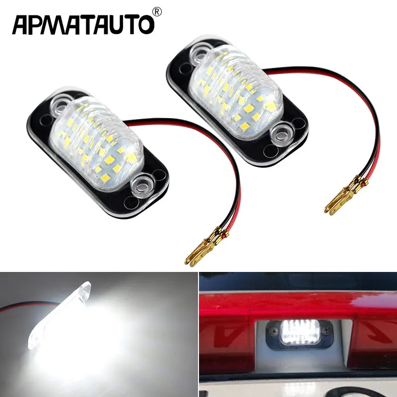 For VW Polo 3 Classic Variant Golf 3 1H1 GTI R32 For Seat Ibiza 6K Cordoba 6K White Canbus SMD Led License Plate Light Tail Lamp