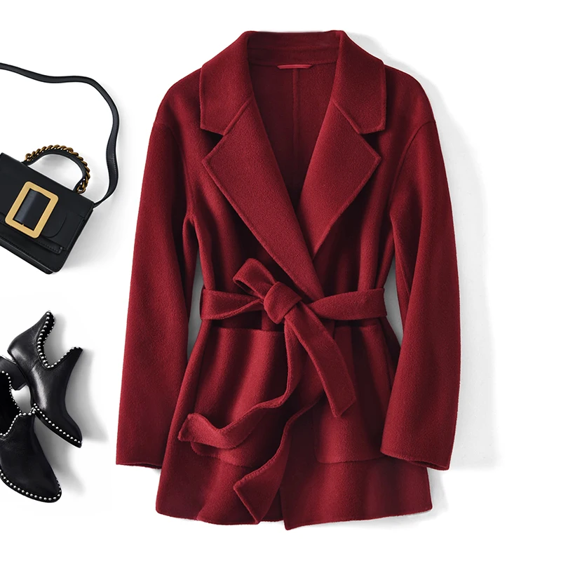 

Double-faced Coat 2023 Clothes Wool Jacket Spring Autumn Coats and Jackets Women Korean Overcoat B70042 J5099