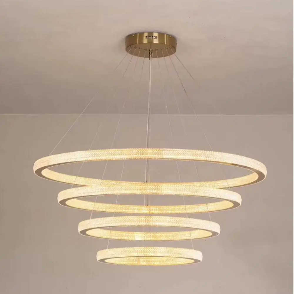 Crystal LED Circle Living Room Pendant Light Elegant Bedroom Store Pendant Lamps Dining Room Bar Counter Hanging Lamp