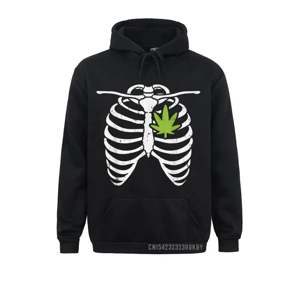 Comics Weed Heart Skeleton Ribs X-Ray Halloween Costume Pothead 420 Hoody Sweatshirts For Men Plain Sweatshirts Hoods