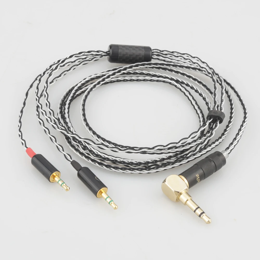 Headphone cable 3.5mm Right angled Male  to Dual 2.5mm Male Compatible with Hifiman HE400S, HE-400I, HE-400i HE560 HE1000