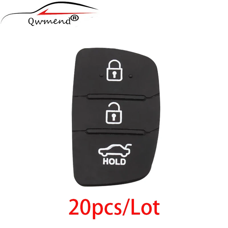 

20pcs/lot Remote Smart Car Key Rubber Pad for HYUNDAI Santa Fe (ix45) 2013-2014 Replacement Key Shell Blanket 3 Buttons