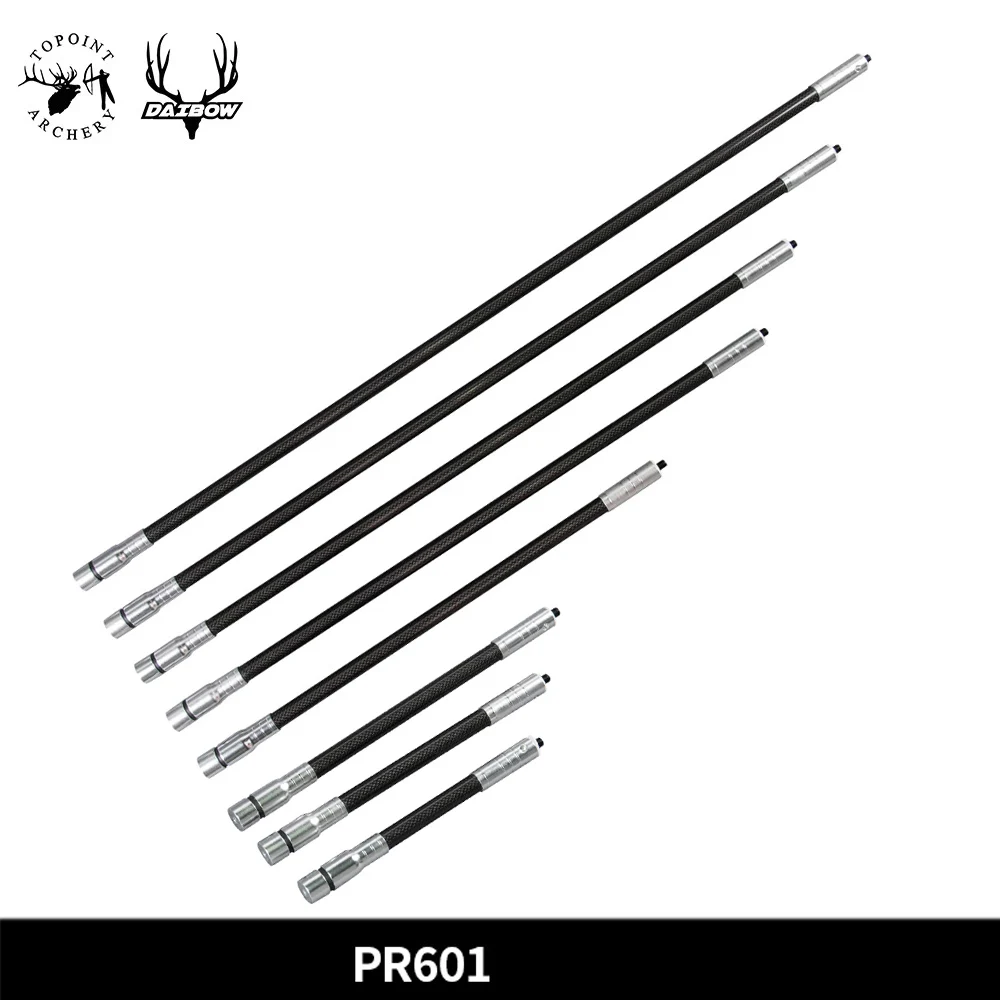 Topoint PR601 Main-Bar Side Rod 3K Pure Carbon Fiber Stabilizer for Compound Bow Recurve Bow Archery Hunting Shooting