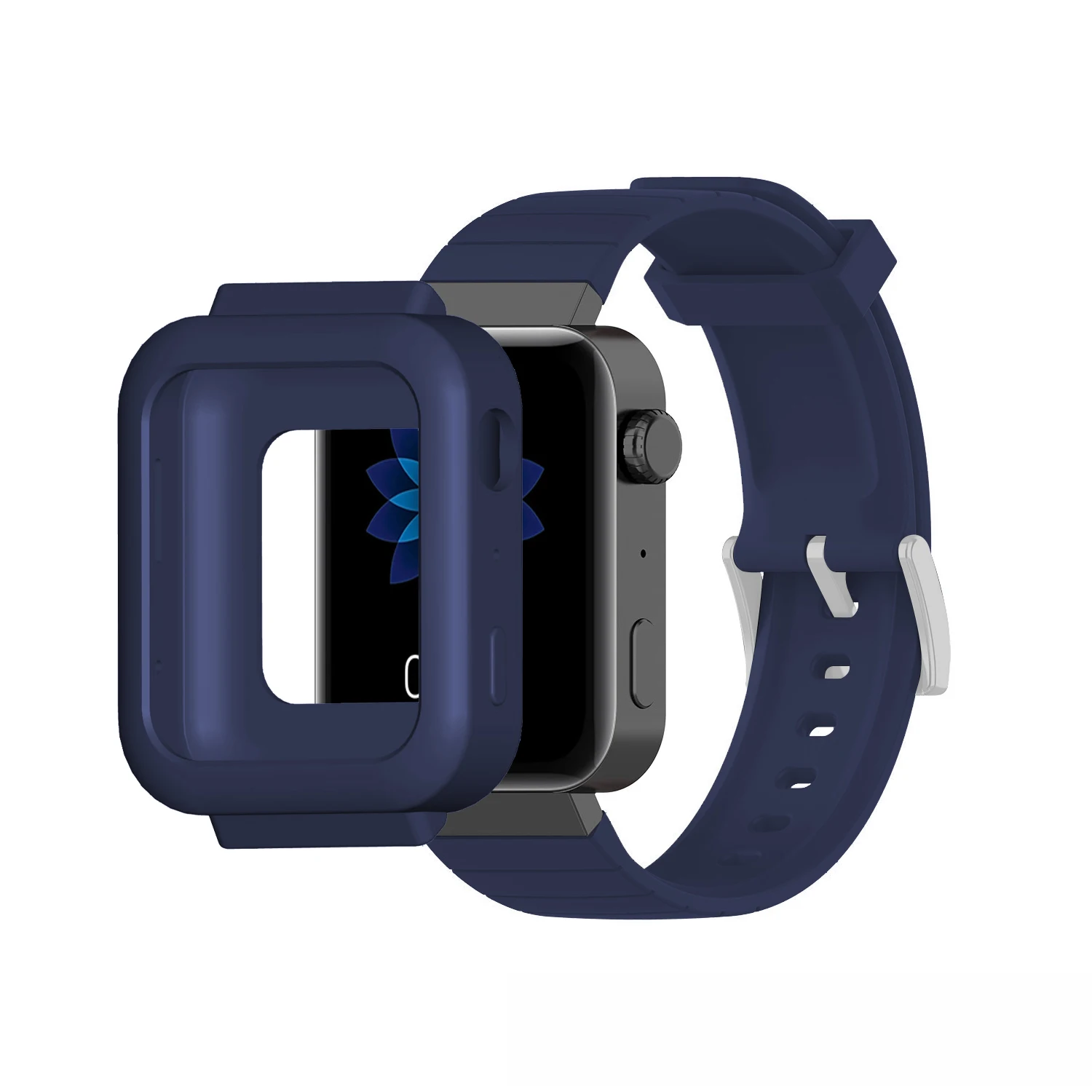 FIFATA-جراب سيليكون 2 في 1 لساعة Xiaomi Mi ، ملحق ساعة ذكية ، ملون