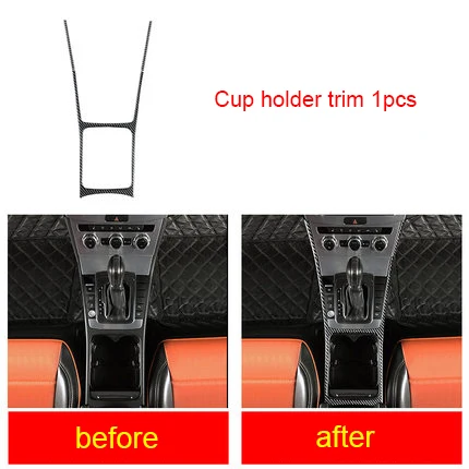 

For Volkswagen Magotan 2012-2016 CC 2012-2018 passat B7 carbon fiber Cup holder trim 1pc