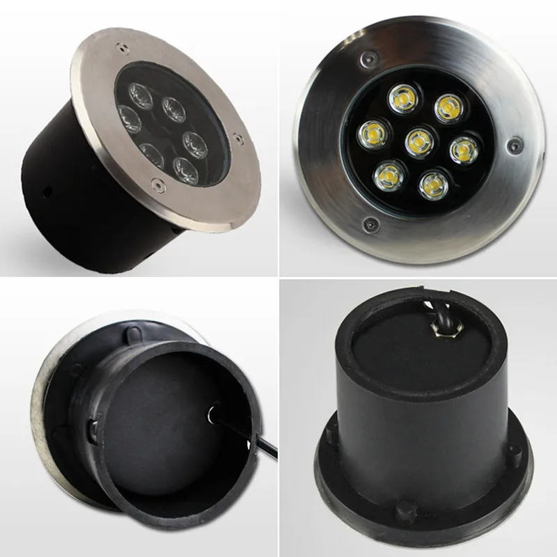 LED RGB 12V Underground Light 6W 7W 9W 12W DC 24V 220V IP68 Buried Light Outdoor floor light Inground Garden Yard Landscape Lamp