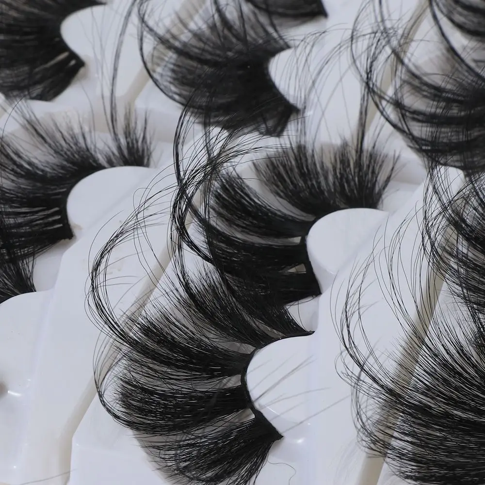 1 Pair 70mm Handmade Fluffies Super Long Dramatic 70mm Lashes Lash Extension False Eyelashes 100% 3D Mink Hair