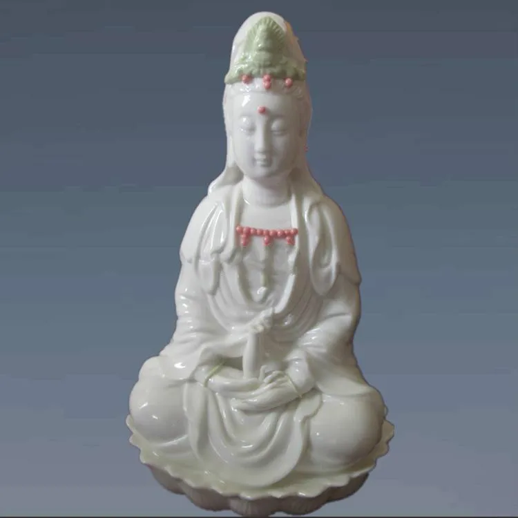 White porcelain a Buddism godness Guanyin, ceramic buddha statue, figurine, Bodhisattva, Kwan-yin, Avalokitesvara, On sale!