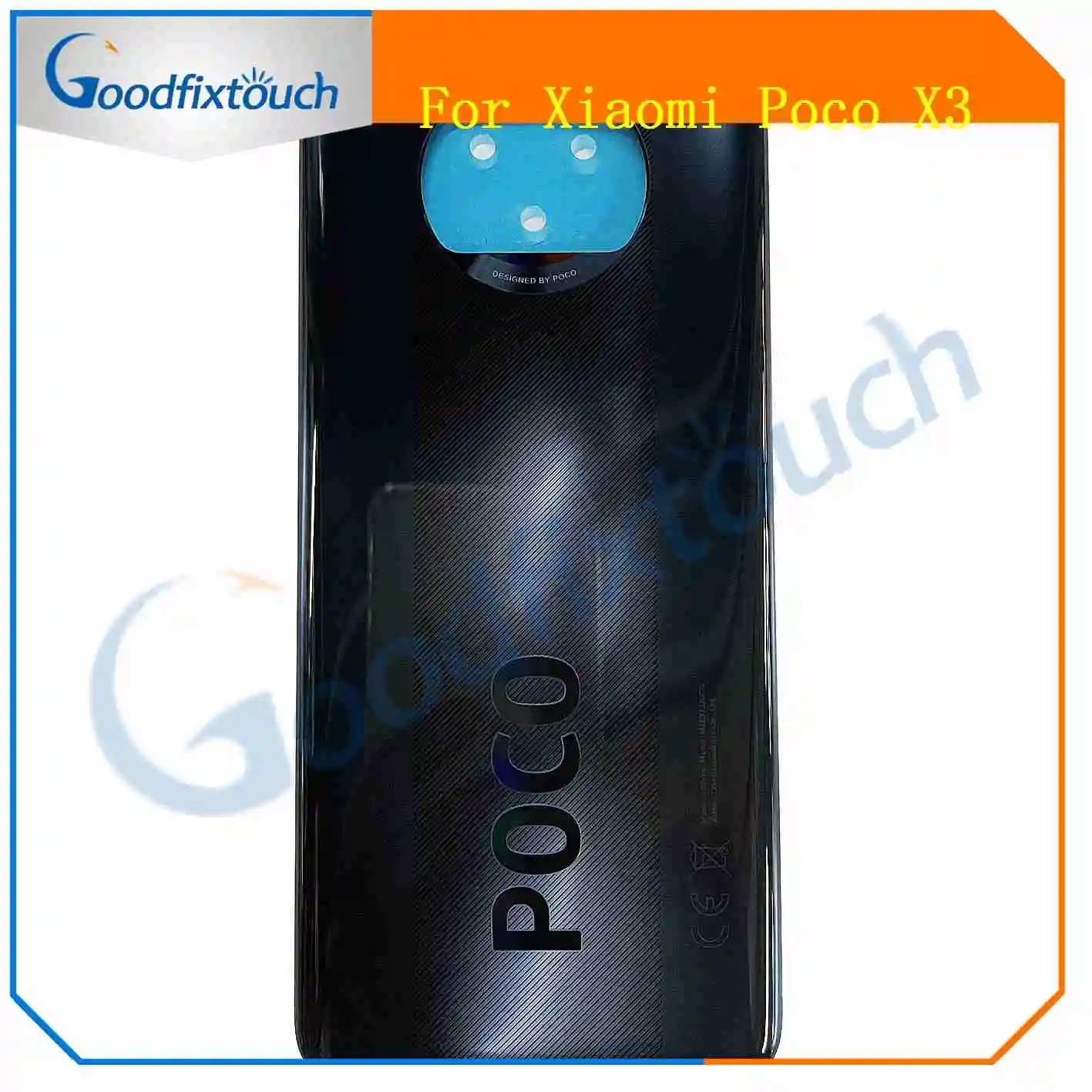 

For Xiaomi Poco X3 NFC Battery Cover Back Glass Rear Door Housing Case POCO X3 Pro Back Battery Cover With Adhesive