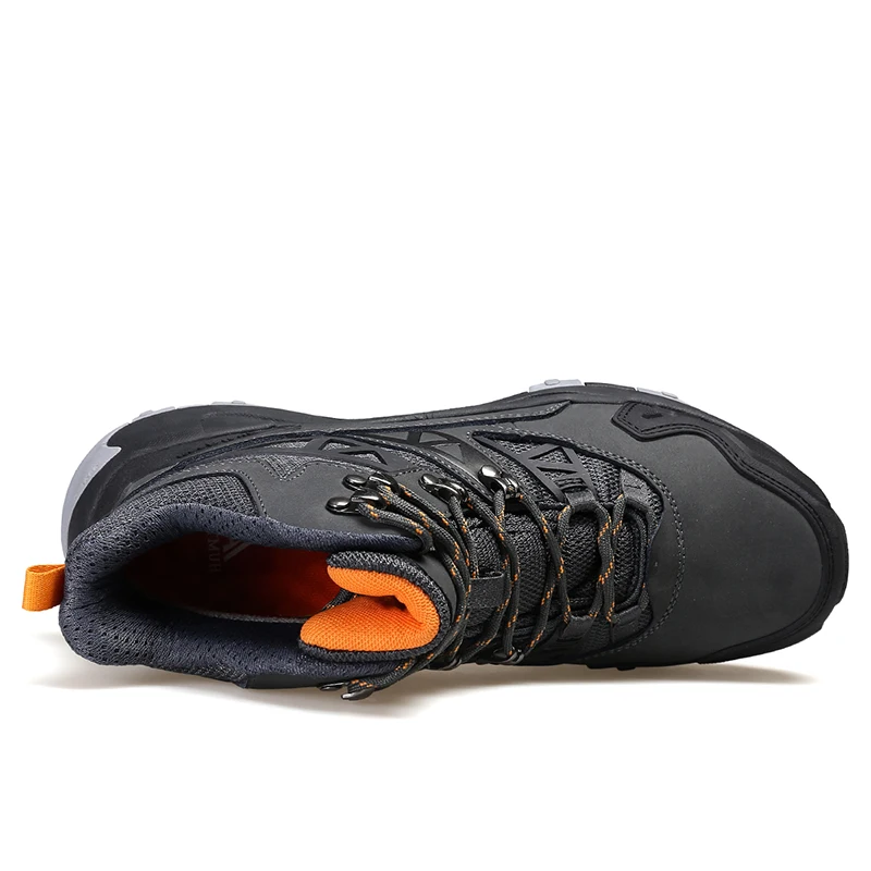 HUMTTO Hiking Shoes Leather Waterproof Trekking Boots Climbing Outdoor Sneakers for Men 2021 Hunting Breathable Work Shoes Mens