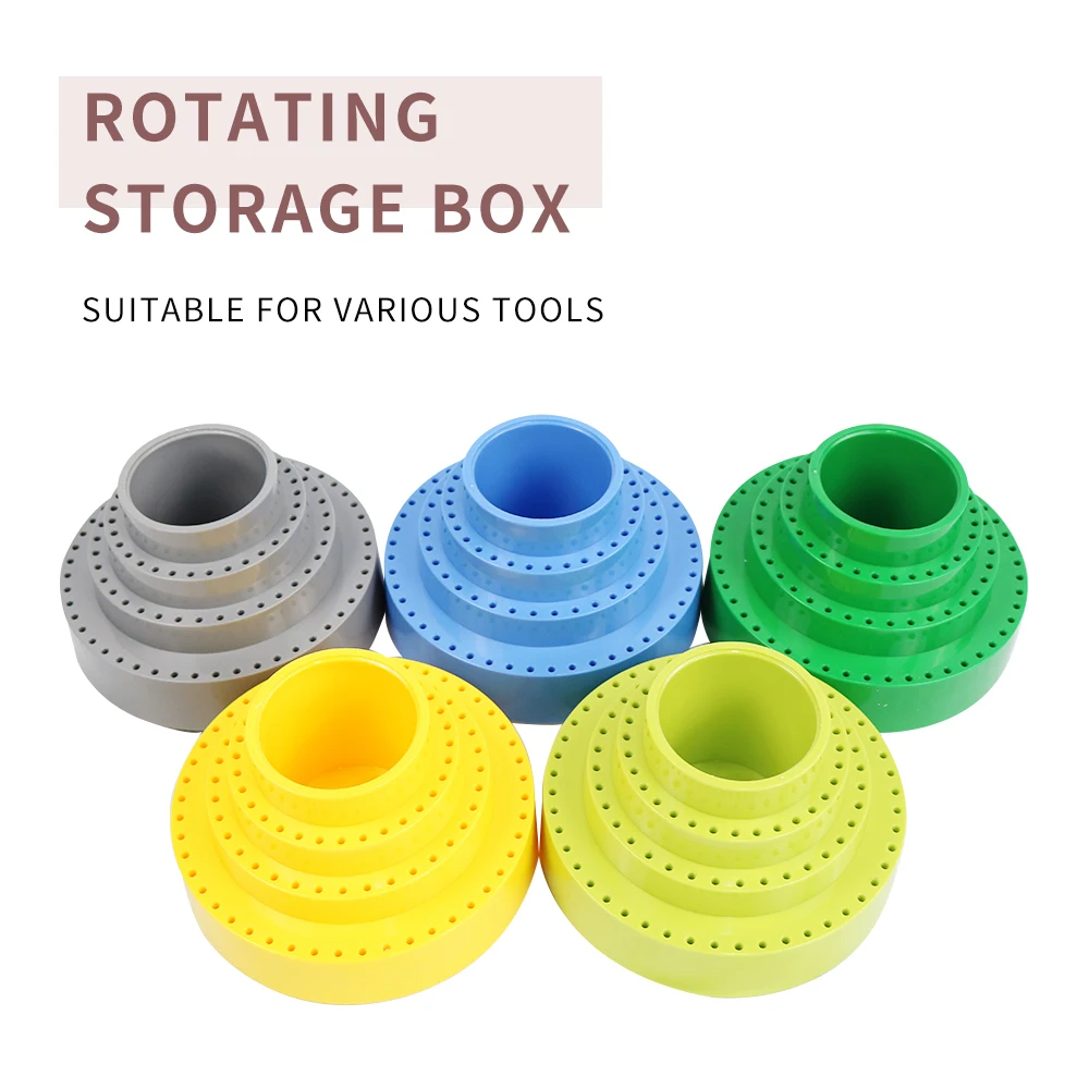 Rotary Polishing grinding head storage box, three layers 116 holes ,5 color options Jewley making tools