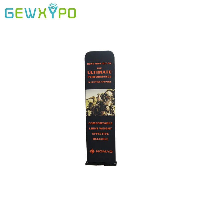 Portable Tube Frame Display,2ft Wide Premium Straight Tension Fabric Banner Advertising Stand Steel Base With Graphics Printing