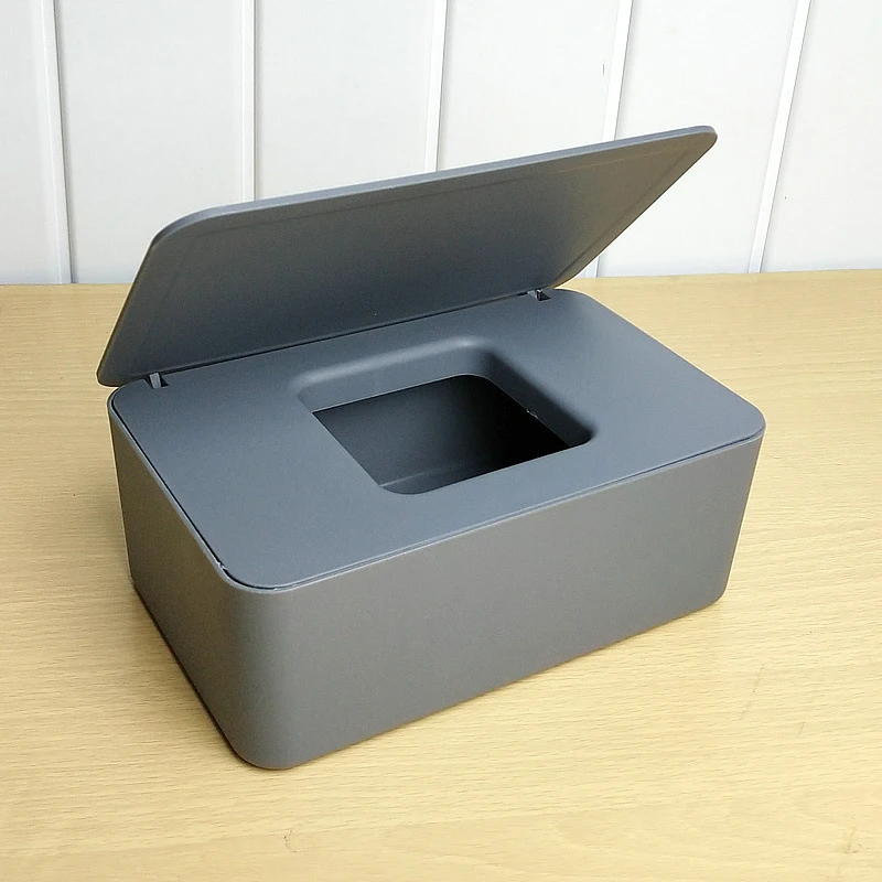 Caja de pañuelos de plástico a prueba de polvo para el hogar, sello de escritorio, decoración de oficina, caja de pañuelos húmedos, 1 ud.