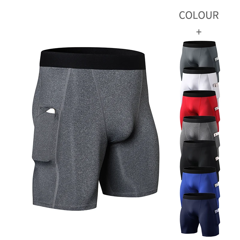 

Hot Men Quick Dry Short Running Leggings Mens Compression Running Tights Gym Sport Shorts Men's Shorts For Running