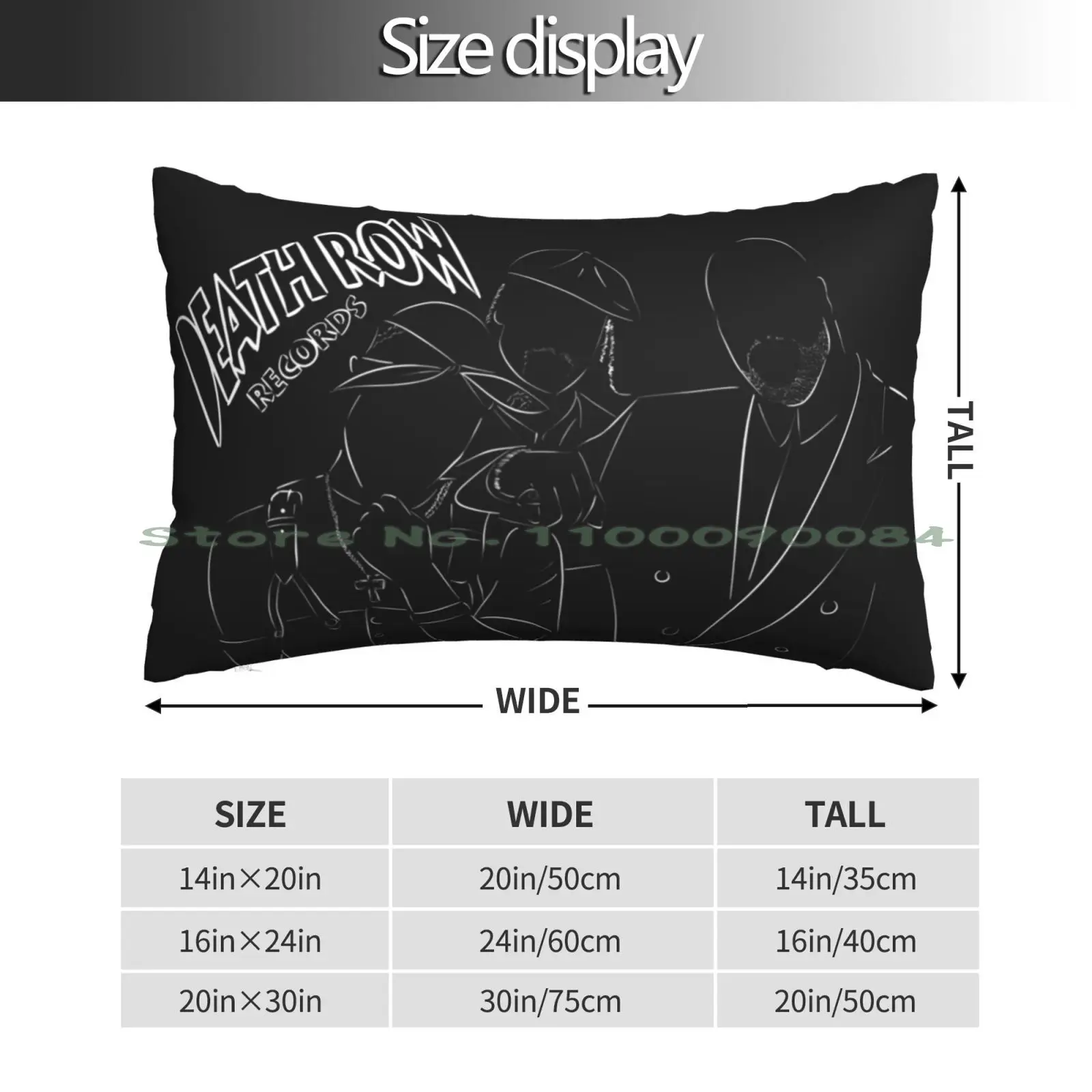 Death Row Records Pillow Case 20x30 50*75 Sofa Bedroom Stripper Sexy Sex Kitten Strip Class Curves Sensual Outfit Studio