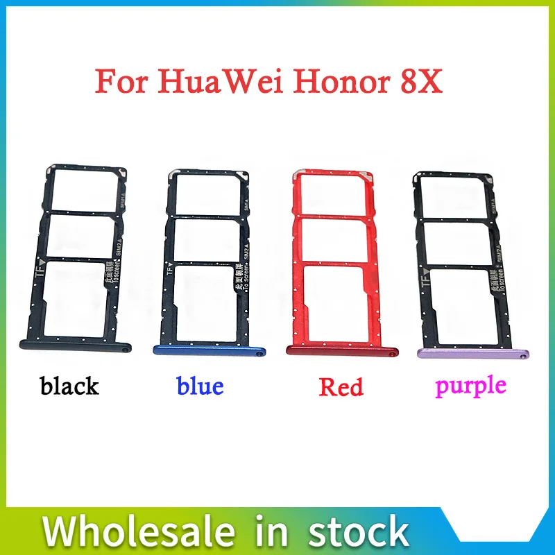 For Huawei Honor 8x mobile phone SIM card tray connector black blue red purple card slot card holder