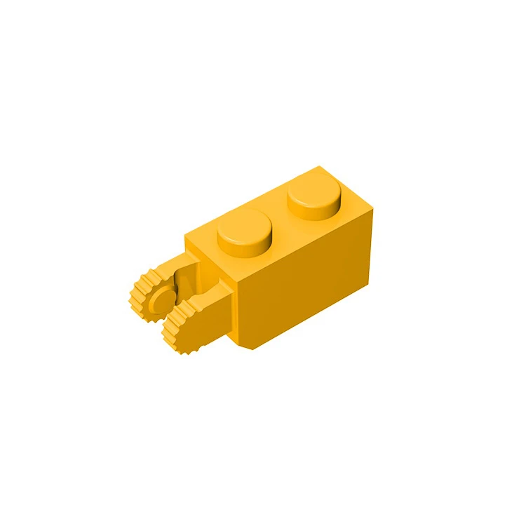 10pcs Compatible MOC Brick Parts 30365 Hinge Brick 1 x 2 Locking with 2 Fingers Vertical End Building Block Particle DIY Kid Toy