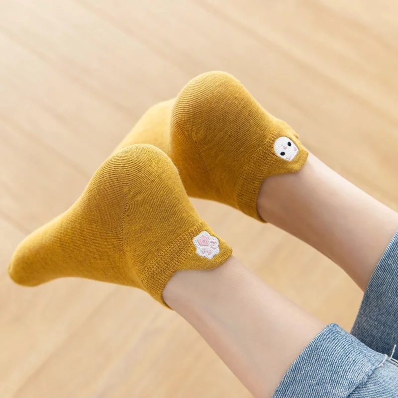 10 Pair Funny Socks Cute Things Set Korean Style Women Kawaii Animal Cat Pig Ankle Low Cut Socken Pack Free Shipping