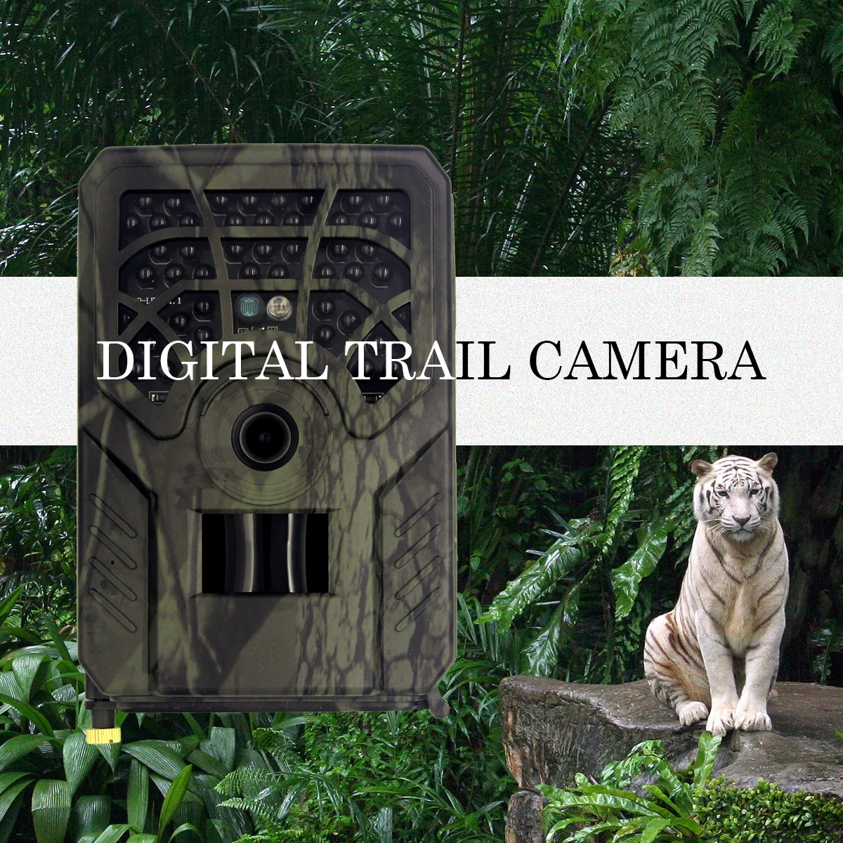 Outdoor Hunting-Camera Wild Animal Detector Trail Camera HD Waterproof Monitoring Infrared Heat Sensing Night Vision