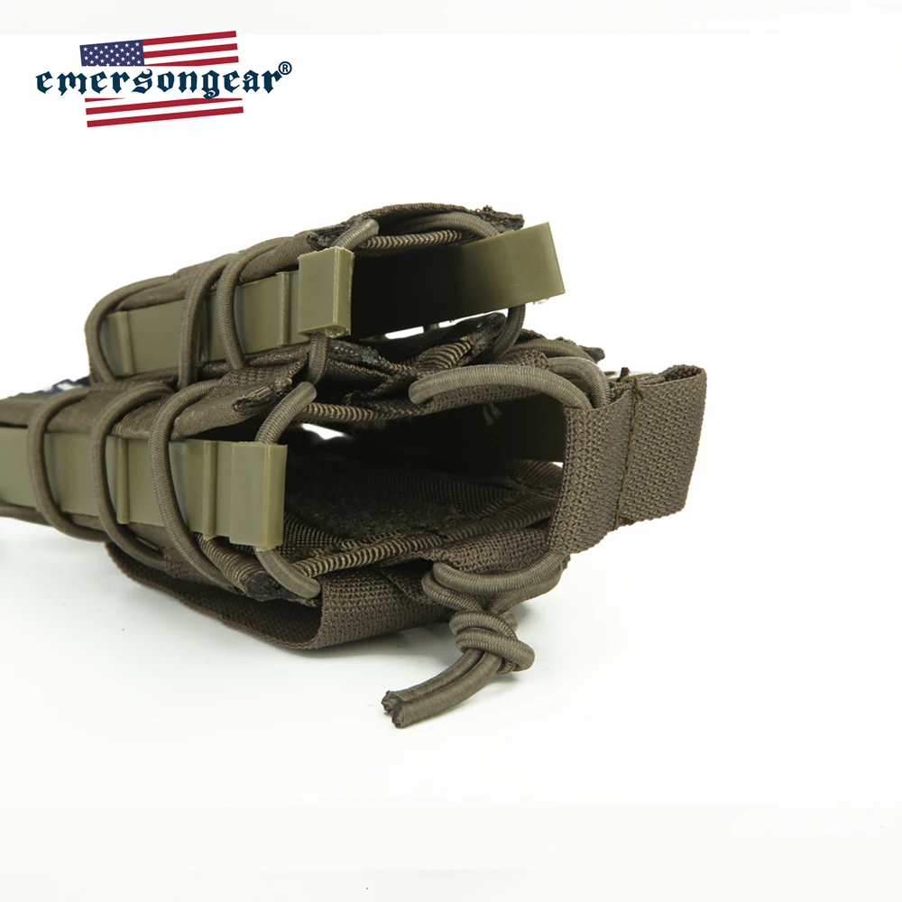 Emersongear Tactical Magazine Pouch Dual Decker MOLLE Open Top Rifle Pistol Mag Holder Hunting Airsoft Combat GearTraining Nylon