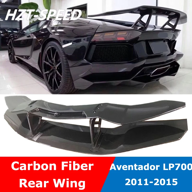 LP700 Carbon Fiber SV Rear Roof Wing Trunk Spoiler For Lamborghini Aventador LP750  LP720 2011-2015