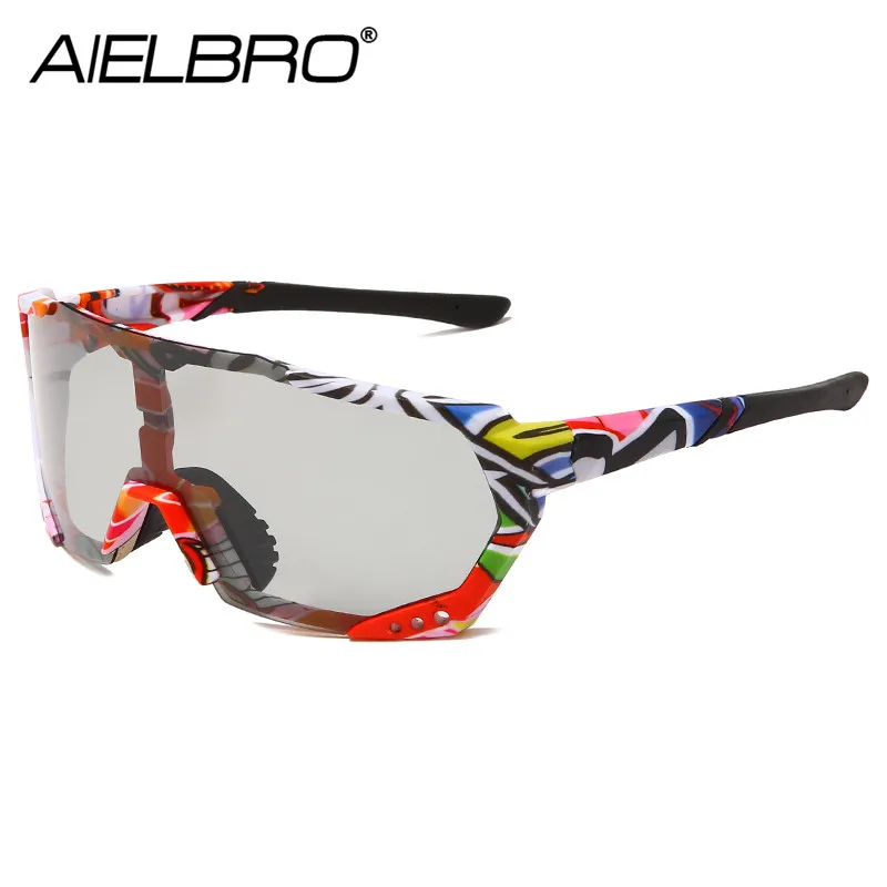 AIELBRO Cycling Lenses Men\'s Glasses Photochromic Cycling Sunglasses Polarized Cycling Eyewear UV400 Sunglasses Women