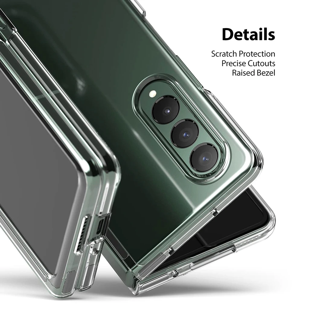 Custodia per cellulare multifunzione con ricarica Wireless compatibile con la custodia per telefono trasparente in TPU antiurto Z Fold3 5G