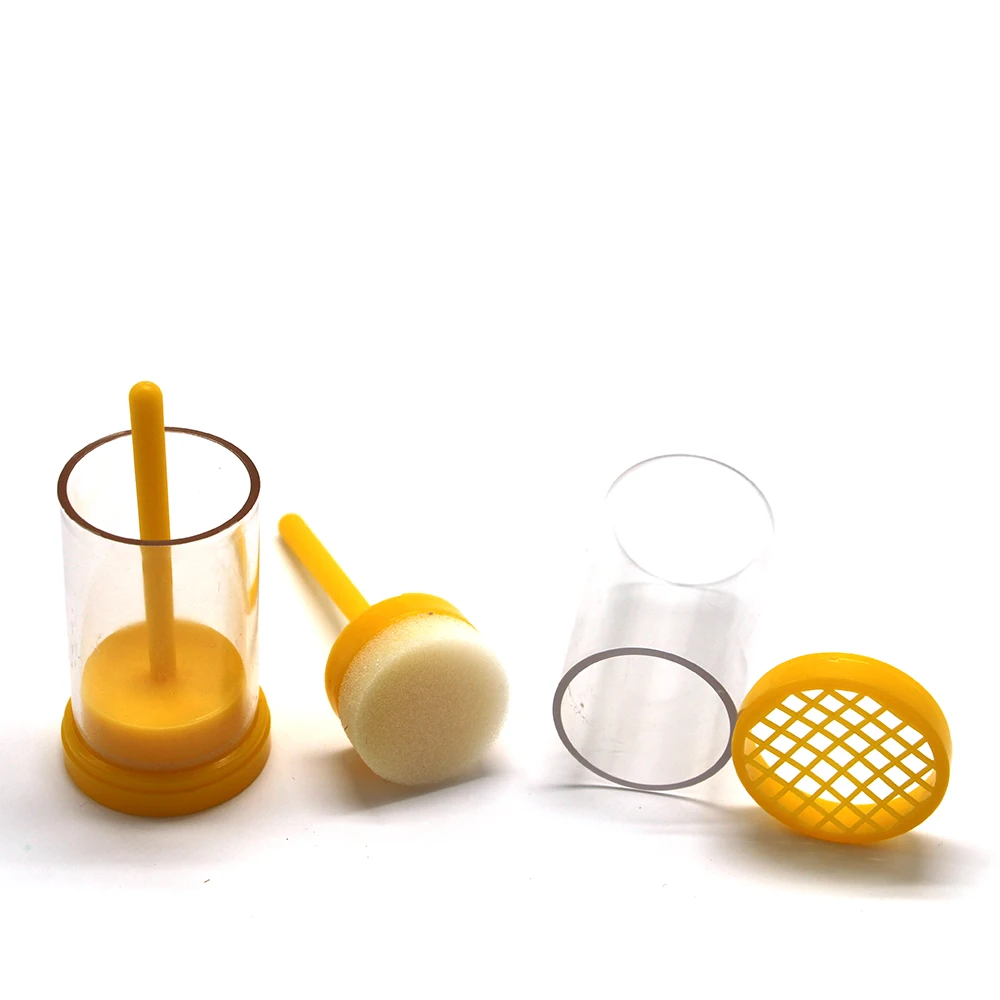 

3PCS Beekeeping New Queen King Rearing Bee Marking Cage Plastic Bottle Cup Soft Plunger Insect Bees Tools Kit System Supplies