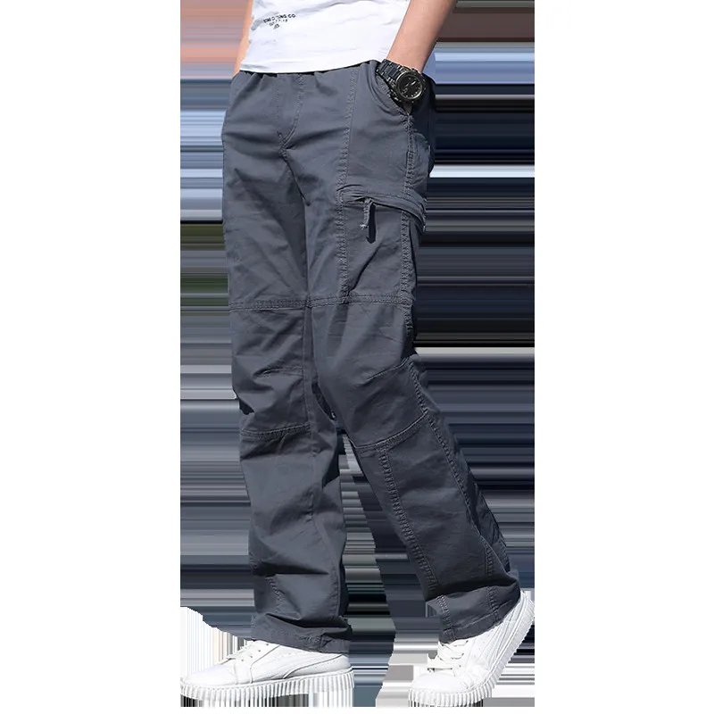 Pantalones de trabajo para Hombre, Pantalón deportivo informal, Cargo, táctico, multibolsillo, talla grande, 6XL