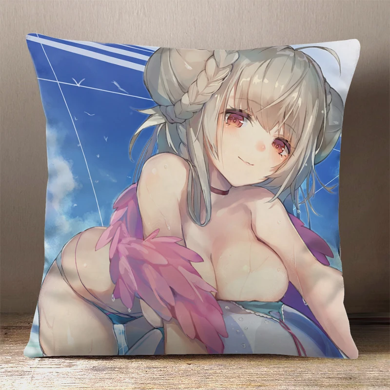 Game HMS Formidable Azur Lane Cartoon Printing Square Throw Pillow Siesta Dakimakura Dakimakura Safa Back Cushion Cosplay Gift