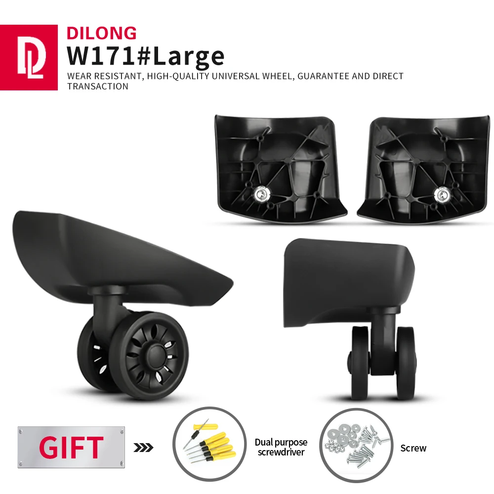 DILONG W171  luggage accessories common cipher suitcase wheels instead of heavy-duty casters