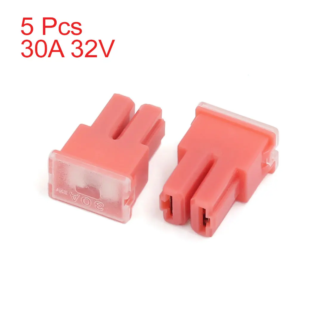 X Autohaux Auto Universal Vehicle 5Pcs 30A 32V Pal Female Plug J Case Low Profile Fuses Car Replacement Accessories