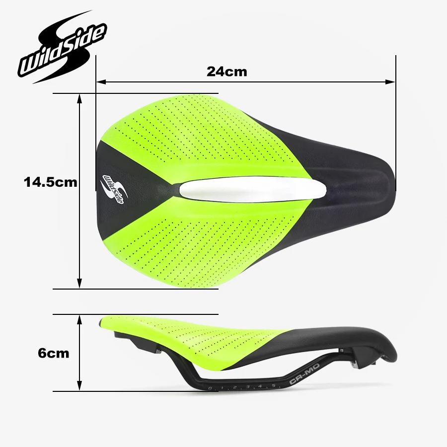 Wildside Bicycle Triathlon Saddle Comfortable Racing Road TimeTrial TT Saddles Men Women Split Nose Cycling Soft Bike Seat Part