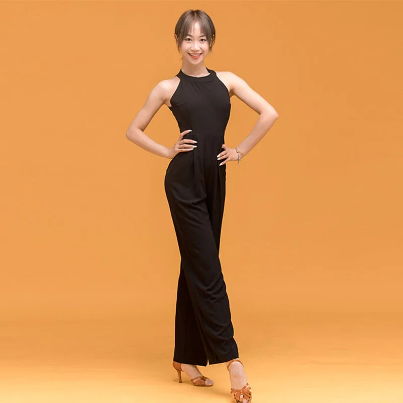 

Latin Dance Jumpsuit Women Dancing Practice Wear Tango Dance Outfit Performance Costume Modern Dancewear Designer Clothes JL3317