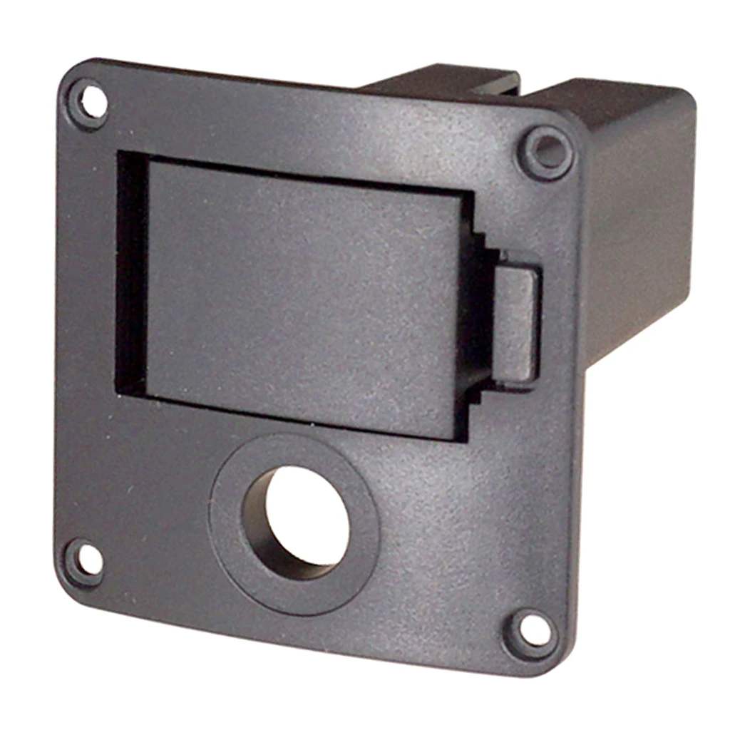 Funda de batería de 9V, caja de soporte para guitarra, accesorio de bajo, plástico negro, 1 ud.
