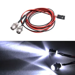 RC Car Lights 3-9V Light Set Headlight headlamps For 1/5 1/8 1/10 1/12 1/16  RC Model Car Truck Led - 2 White 5mm