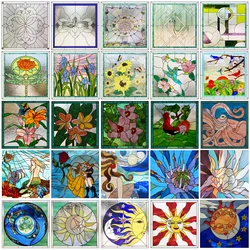 Glasfolie Frosted Gebrandschilderde Films Europese Statische Cling Privacy Films Deursticker Keuken Kantoor Home Decor Aangepast